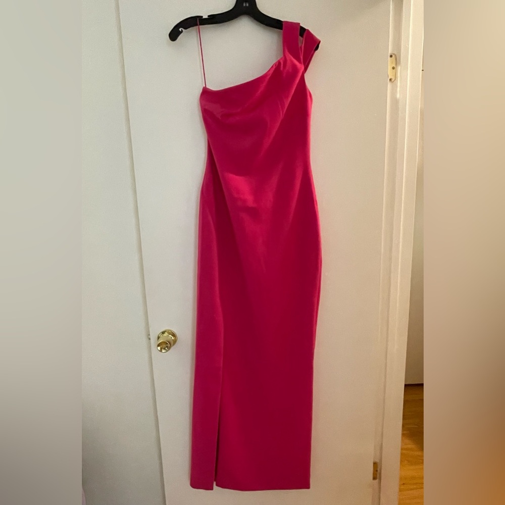 Fucshia Likely Brand 1 shoulder Gown size 8